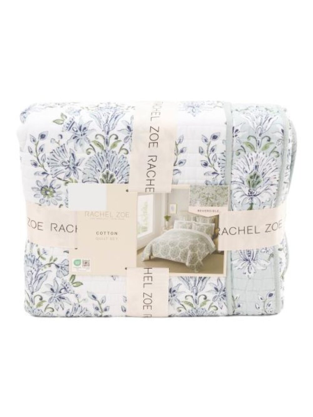 RACHEL ZOE Cotton Medallion Reversible Quilt Set